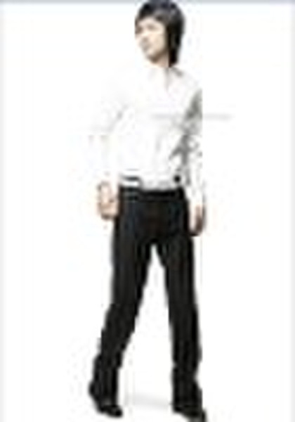 Men's classic  black straight trousers