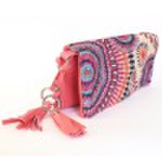 BOBO Ethnic embroidered tassels hanging bag Clutch