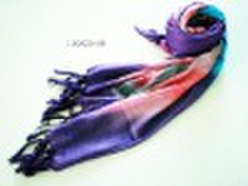 100% silk hand-painted scarf