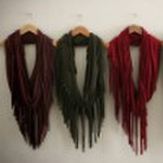 F442 European fashionable tassel shawls collar