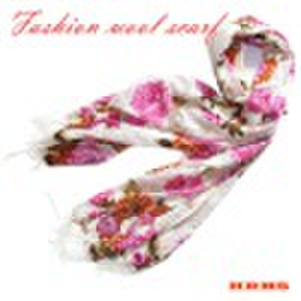 Fashion printed wool scarf