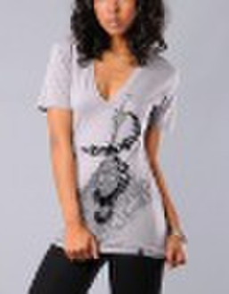 8T142Lady's v-neck t-shirt