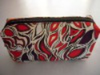 silk digital print make up bag/Silk Handle bag/lad