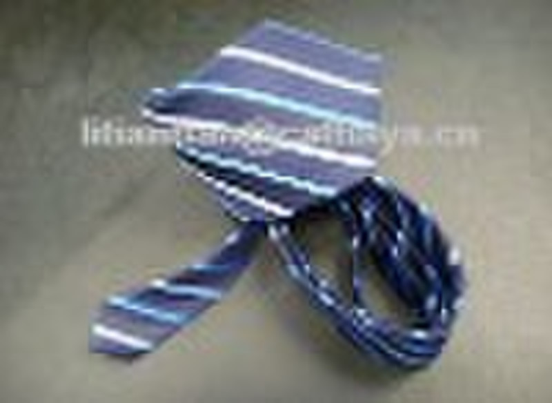 Stripe woven silk tie/polyester tie