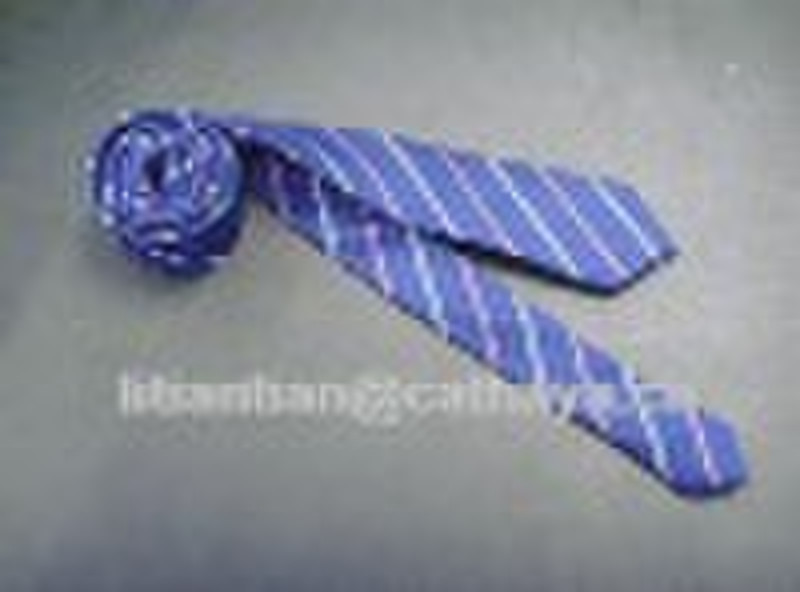 Stripe woven silk tie/polyester tie