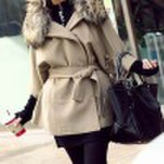 оптовая новая мода зима абрикос lady'coat