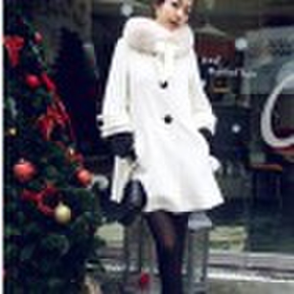 новый рождественский принцесса прекрасная белая зима coat10