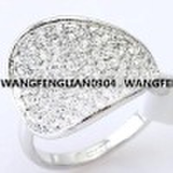 1.48ct 18K GP Pave CZ Ring 072RW  Sz 5.5 - 9