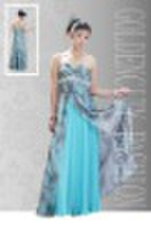 GO11003 Druck Chiffon Abendkleid