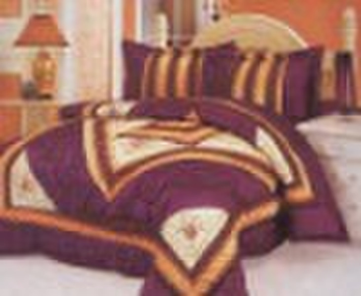 7pcs Taffeta Patchwork Comforter Set
