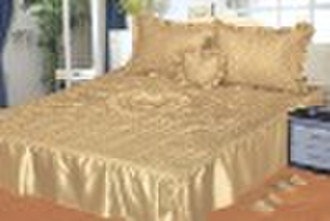 4pcs Satin Hot-Compressed Bedspread Set