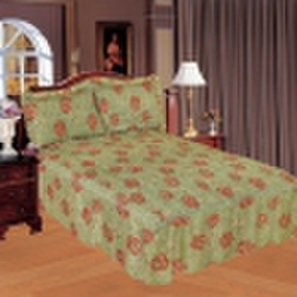 3pcs Polyester Printed Quilted Bedspread Set