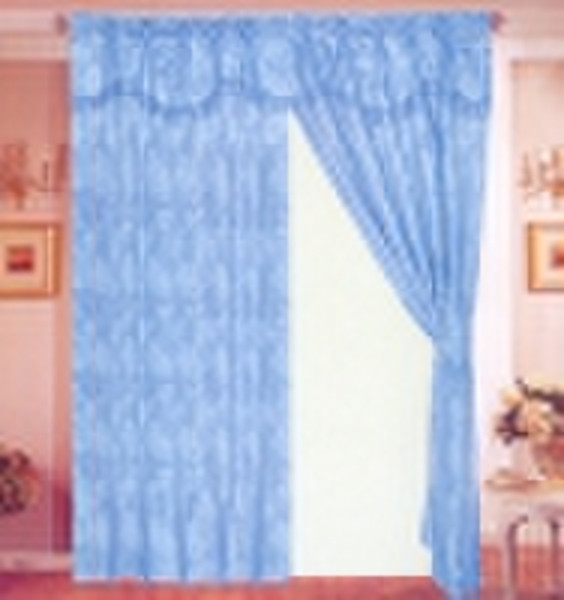 Polyester Jacquard Curtain with One Tieback