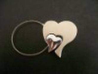 Sweet heart keychain with zinc alloy