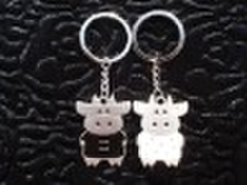 Newest design metal keychain with cattle shape