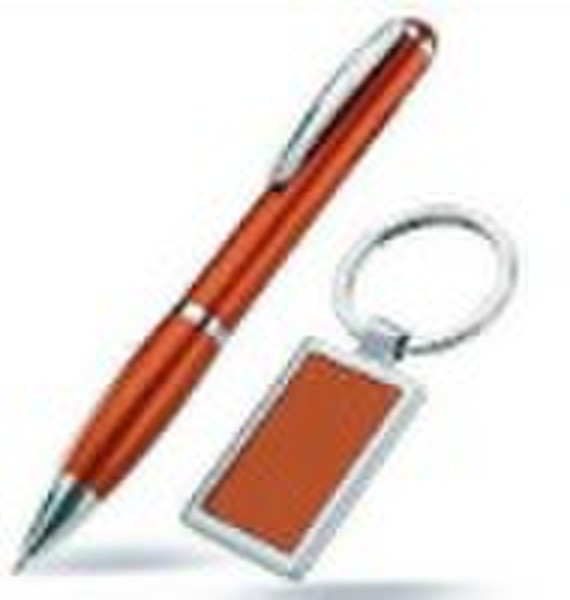Metal pen + key chain gift sets