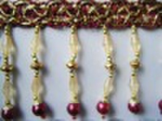 4.33'' Purple Pearl Beads Trim Fringes For
