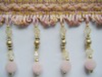 Baby pink beaded Fringes