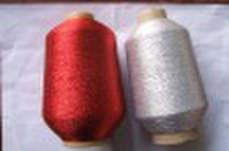 MX type metallic yarn (Red and silver)