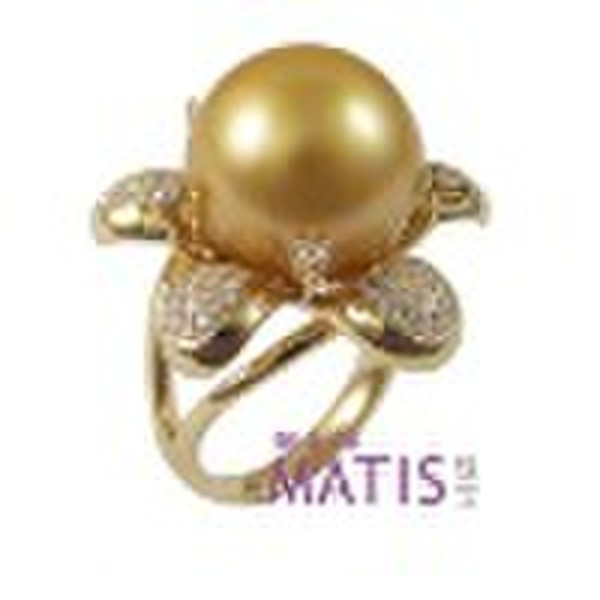 18k gold pearl ring mounting