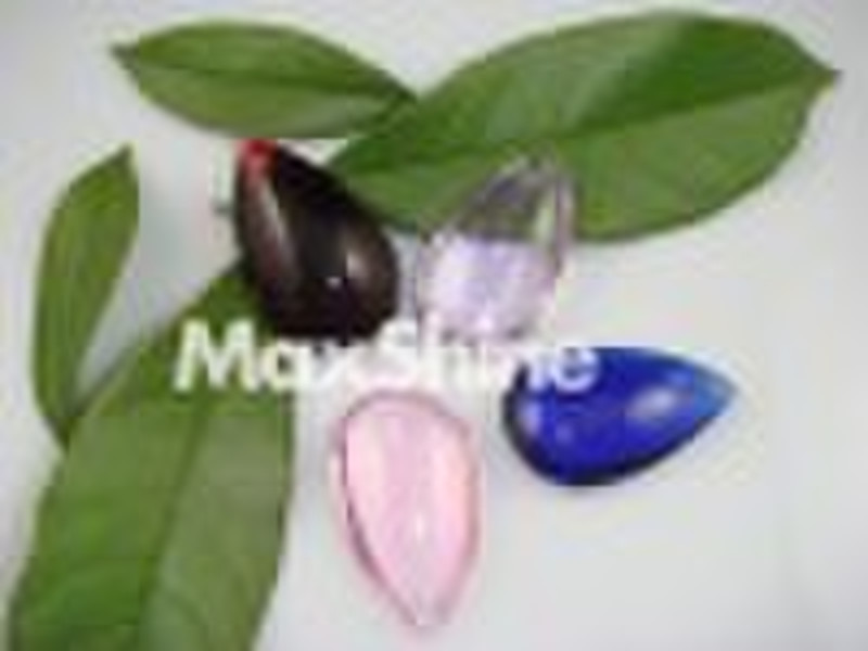 crystal glass teardrop pendant