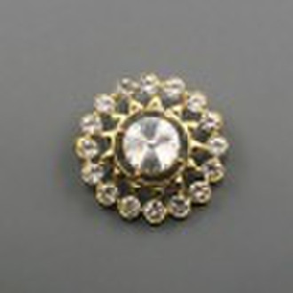 Rhinestone & Pearl Button