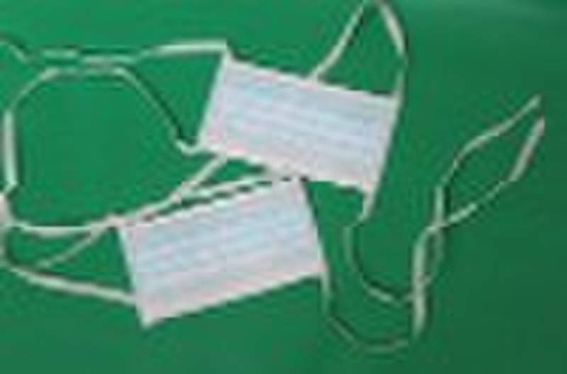 3-ply nonwoven face mask on tie