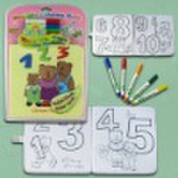 9"x9" Washable Coloring Book - 123
