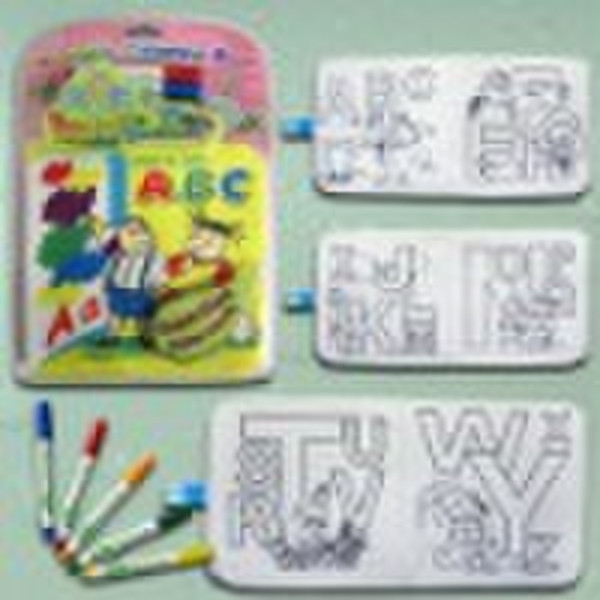 7"x7" Washable Coloring Book toy-ABC