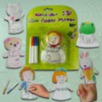 4" Washable Coloring Finger Puppet - Animals