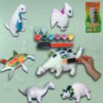 9"洗一下画3D恐龙一系列的玩具