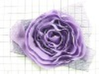 purple machinemade flower with mash