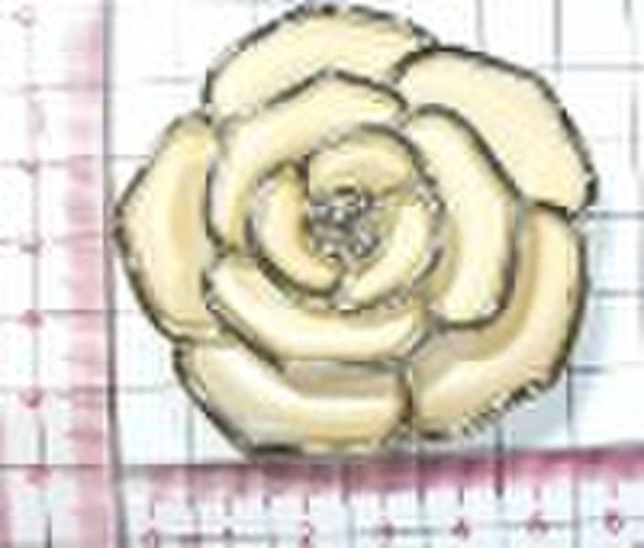 exquisite new yellow rose-shaped metal corsage