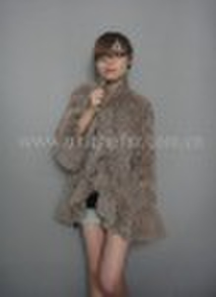 Rabbit fur knitting coat with the latest design (M