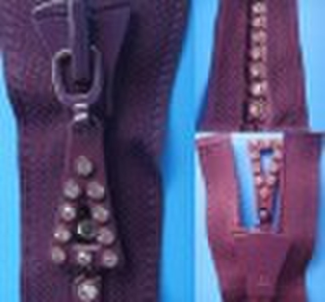 Rhinestone  Zipper