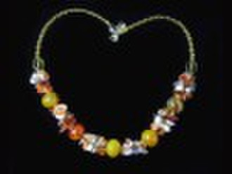 Real Photo--100% handmade Natural Gem Stone neckla