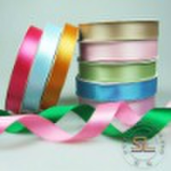 Double face satin ribbon for package