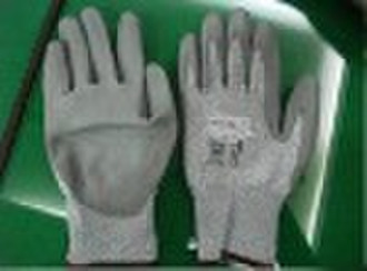 Cut-resistant Dyneema/PU coated gloves