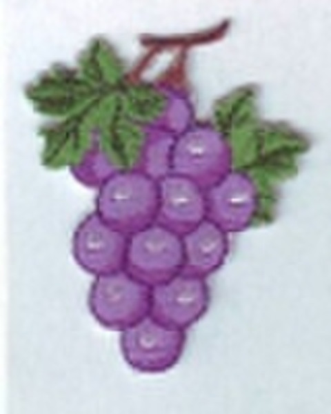 grape embroidery patch