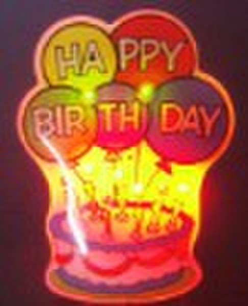 LED Happy Birthday Flashing Pin