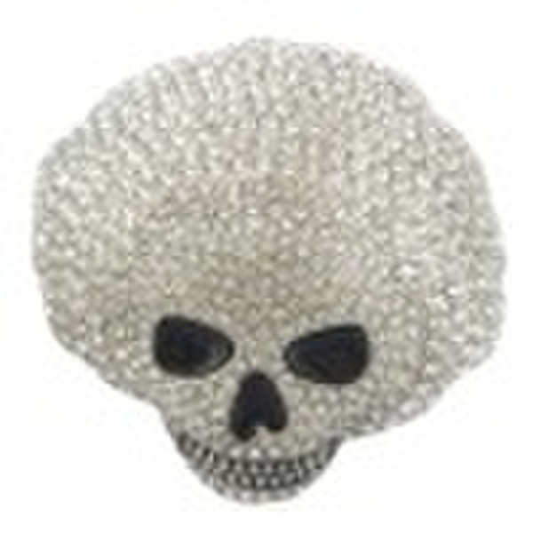 Fashion skull alloy rhinestone buckle