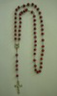 wood rosary necklace