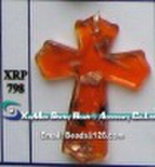 colorful cross pendant