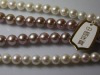 8.0-9.0mm round freshwater pearl strand