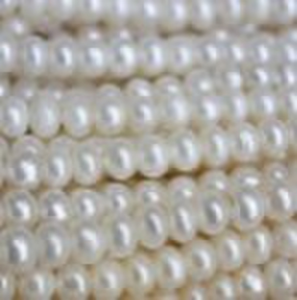 9.0-10mm round&button  freshwater pearl strand