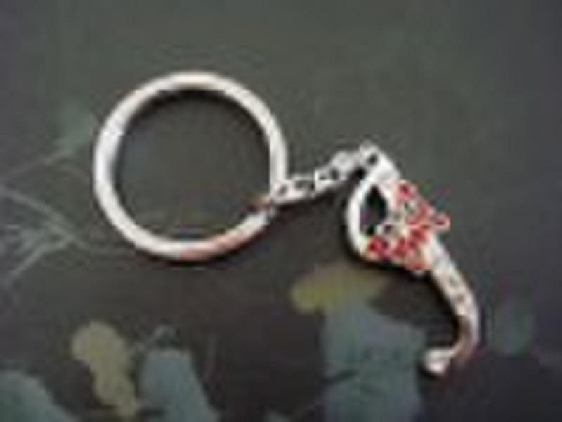 Keychain with rhinestone