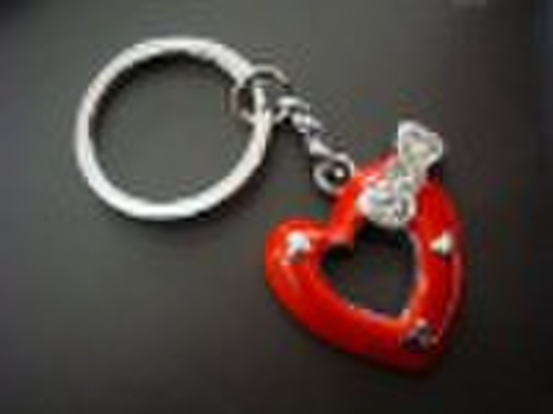 Keychain with rhinestone