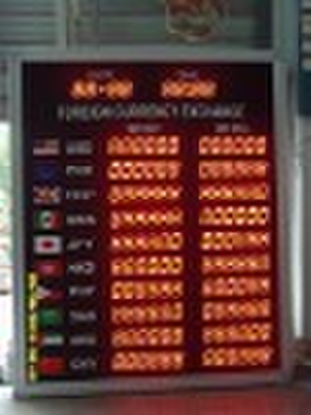 led exchange rate red board