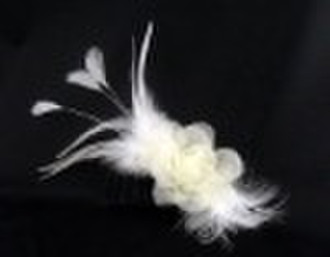 Feather hair flower