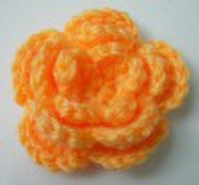 Crochet Blume mit drei Schichten